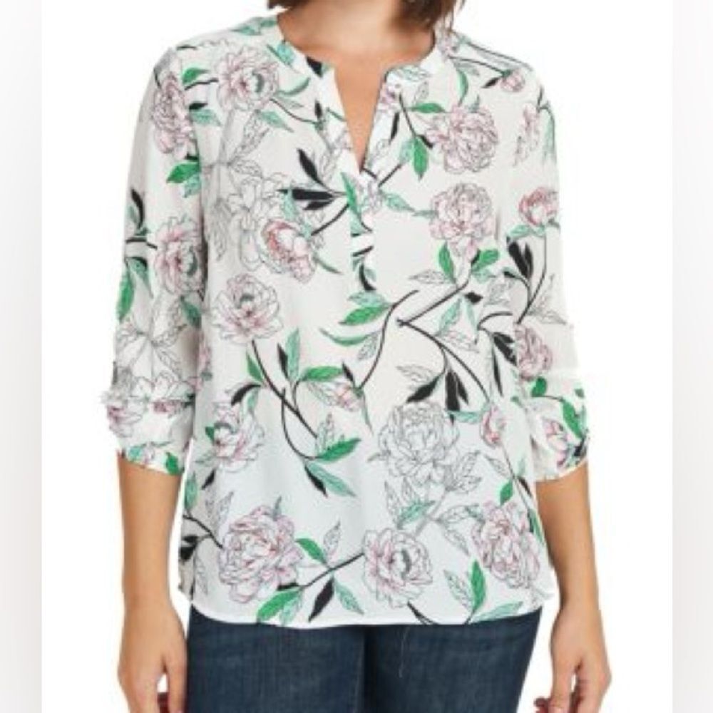 DANIEL RAINN
Renee Floral Print 324 Sleeve Top size M nwt‎